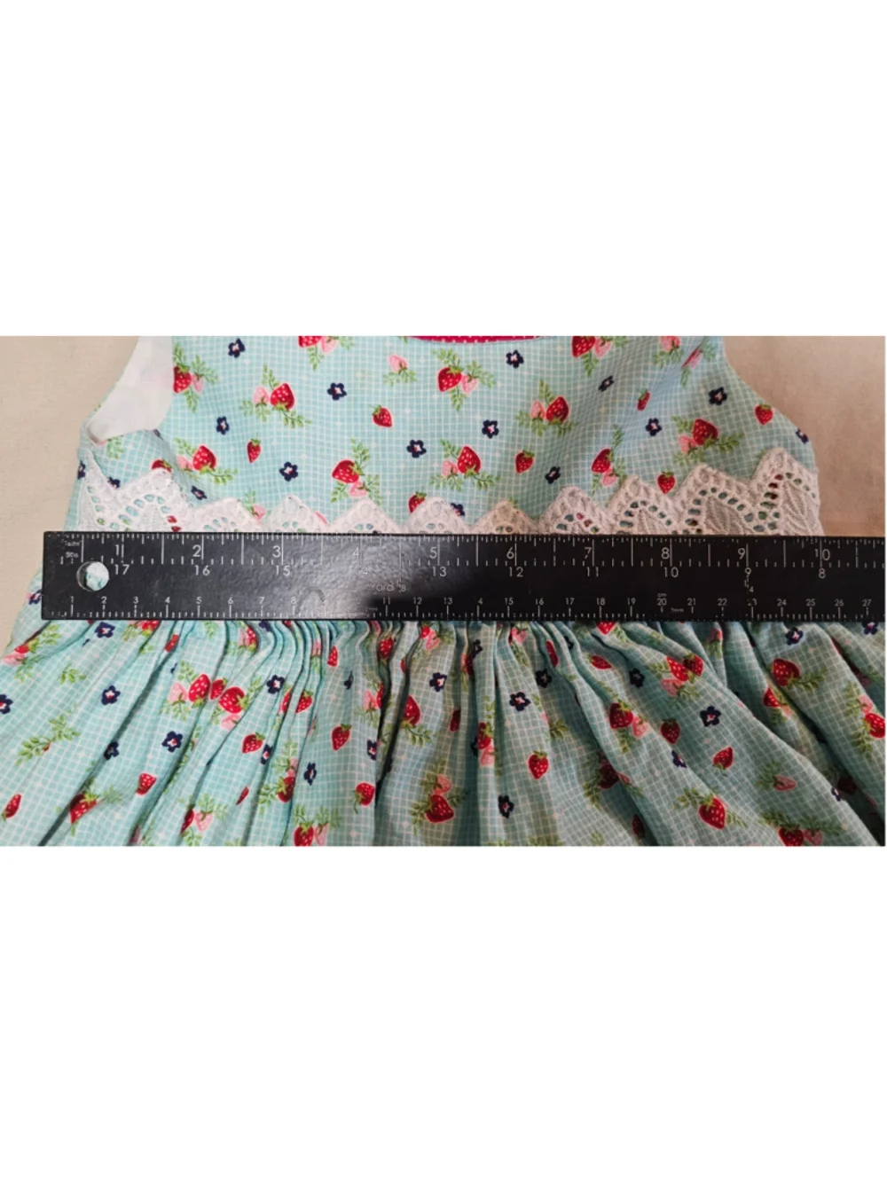 Grammie's Nook Handmade Berry Dress and Bloomer Set Toddler Girls 2T Blue Red